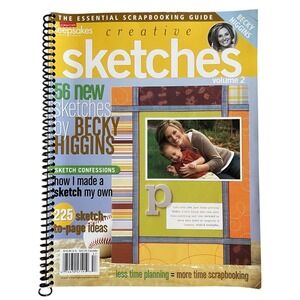 Becky Higgins Creative Sketches Volume 2 Scrapbook Guide Book Layouts Photos